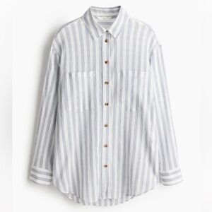 H&M never worn oversized, lightweight cotton button down shirt